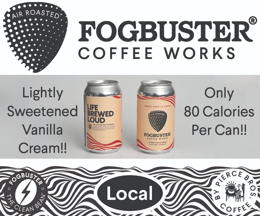 fogbustercoffee's tweet photo. Low Calorie, never tasted so good!!
Seems everyone is crushing our nitro!!
https://t.co/cJVUvqOIff
#fogbustercoffee #coffee #coldbrew #coffeeaddict #coldbrewcoffee #lowcalorie #caffeinated #foodies #foodie #cansofcoldbrew #boston #massachusetts #familyowned #capecod #java https://t.co/lwMYn9wRqA