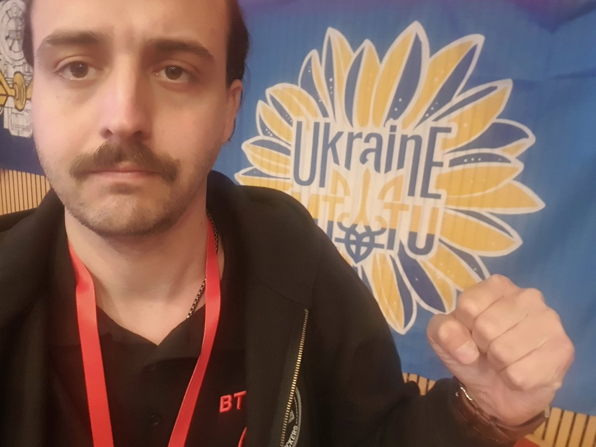 nick_loridan's tweet photo. International solidarity, what can it be like? Well, showing the failing political system that syndicalists from all over Europe, Ukraine and Russia can come together in a room in Hungary to discuss a better future for the working class. Together for the many, not the few. #ETF https://t.co/paE4bDaxTP