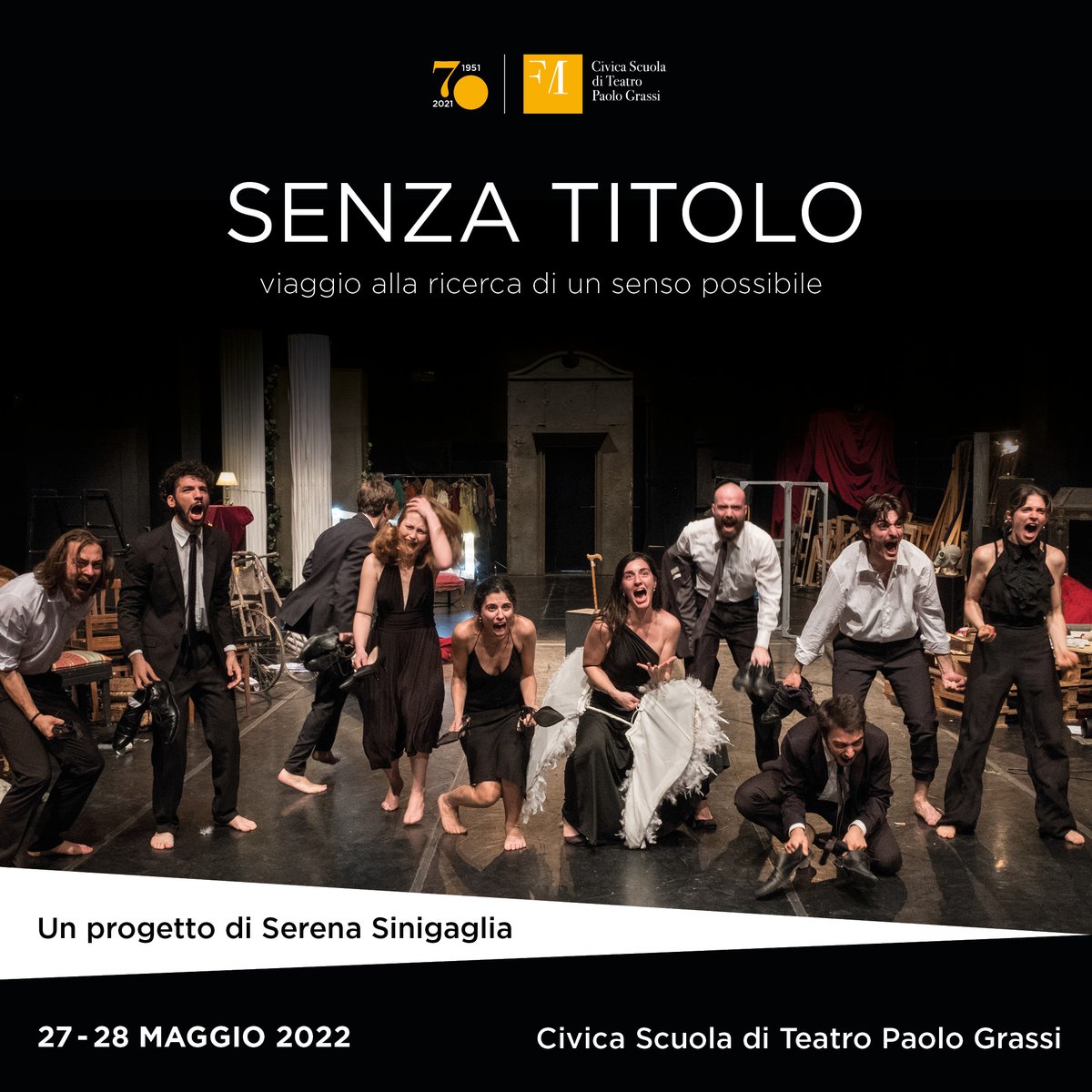 Che cos’è il #teatro? E perché farlo nell’epoca di Netflix, Tik Tok, Instagram?
Perché voglio fare l’#attore, e cosa significa oggi?
Serena Sinigaglia dirige “Senza titolo - Viaggio alla ricerca di un senso possibile”, un lavoro collettivo degli allievi della #CivicaPaoloGrassi