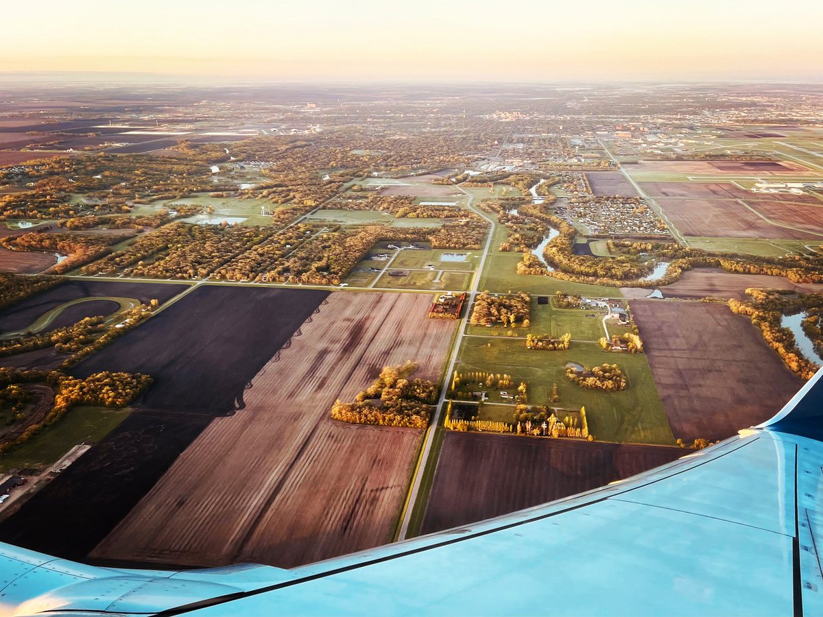 Beautiful view flying out of Fargo this morning