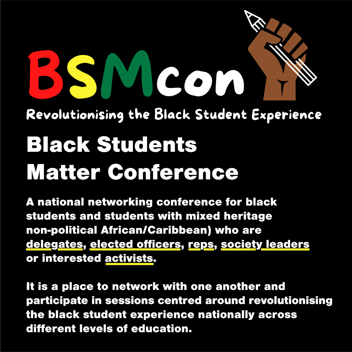BCUSU's tweet photo. Asha &amp; Leanna are organising the first Black Students Matter Conference. 

The 2day event will be hosted at BCU and we're inviting students from across the UK. Book for free! 

For more info on speakers and workshops about the black student experience 👇
https://t.co/QRVoX7GB4Z https://t.co/YvPyltSnIY