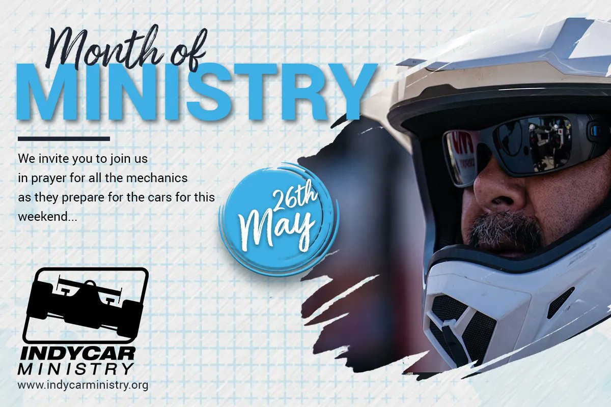 indycarministry's tweet photo. Please join us today in praying over all of the mechanics as they prepare the cars for the 500 this weekend! #MonthofMinistry
#AMEN / #RacingBuildsRelationship / #BeTheChurch / #AnchoredInChrist / #IndyCarMinistry / #Preach / @IndyCar https://t.co/OeldTshC3d