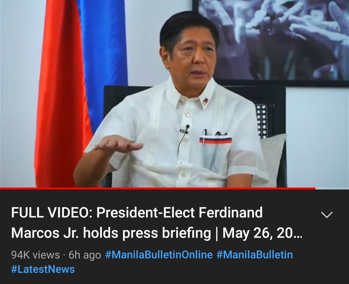 haynoright's tweet photo. 1st press briefing of PBBM as pres-elect. Impressed how he knows a lot of details on how gov't works esp on agri and power, without a teleprompter! 

Leni could never. She needs her handlers to come up with answers for her. Hide behind a teleprompter. Else it'll be 1700 islands! https://t.co/ZnnNSyZakk