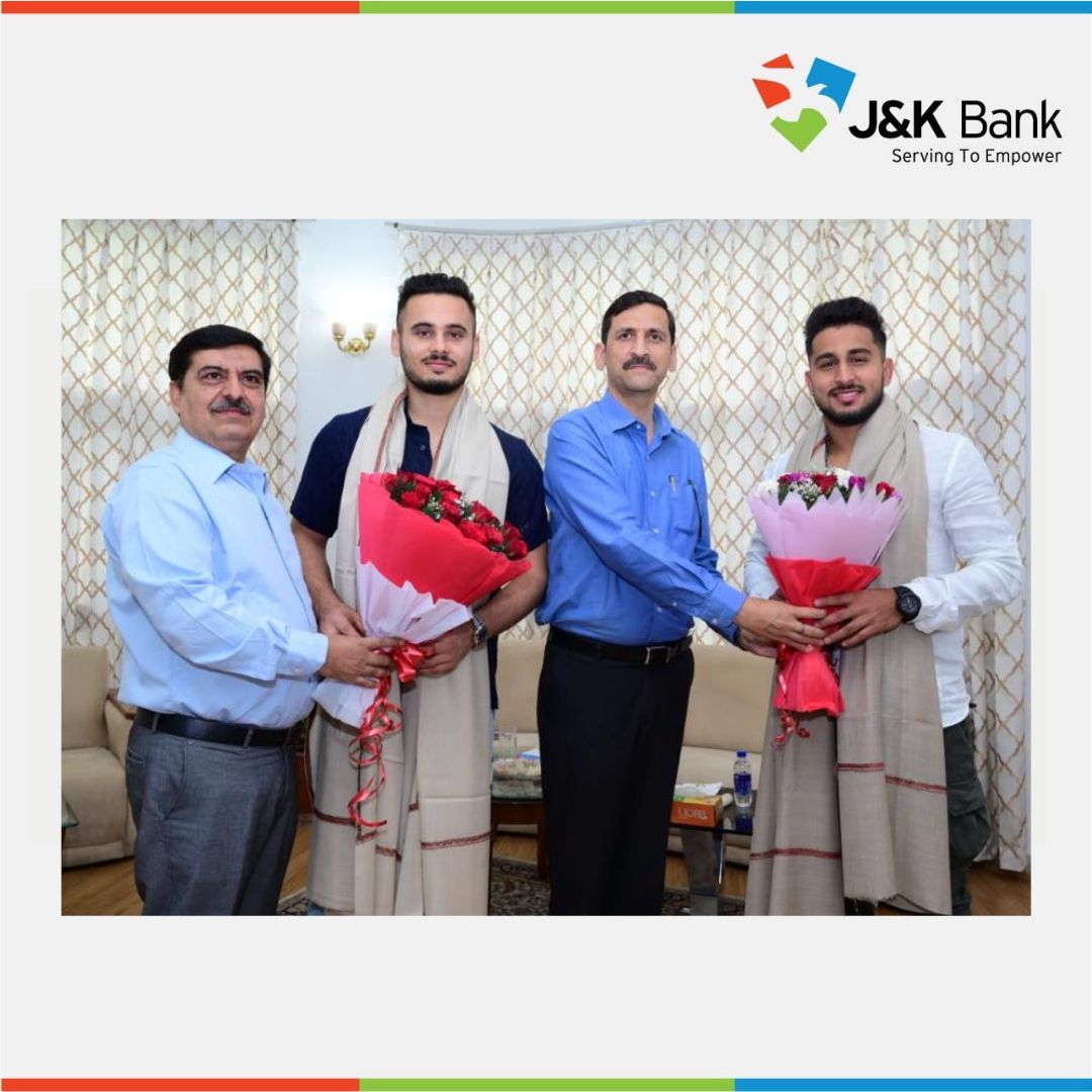 JandKBank's tweet photo. J&amp;K Bank honours two IPL-famed cricketers

Read more: https://t.co/fXNygkt8zg https://t.co/yNzCe54C0a