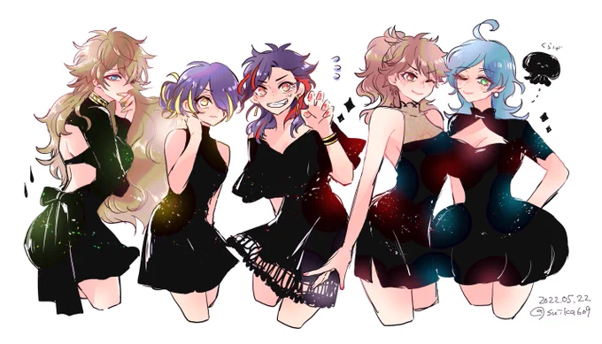  #ESgirls_ヘアアレンジ特集すてきな企画をありがとうございます!参加させていただきました※女体化/3枚目は再掲ですFF外から失礼しました 