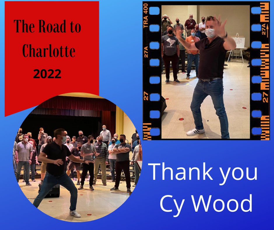 The Harmonizers thank Cy Wood for joining us at rehearsal this week to help us prepare for competition at the Barbershop Harmony Society International Convention in Charlotte, NC this July.