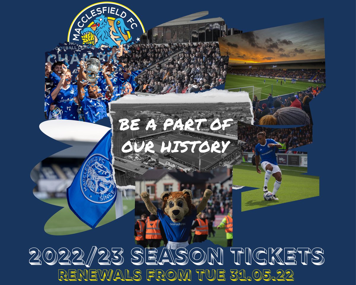 🎟 | We are pleased to announce that current Season Ticket holders will be able to renew from Tues 31st May.

Seats will be reserved until 20th June, when all those remaining will be available on general sale.

Full details will be published at the start of next week.