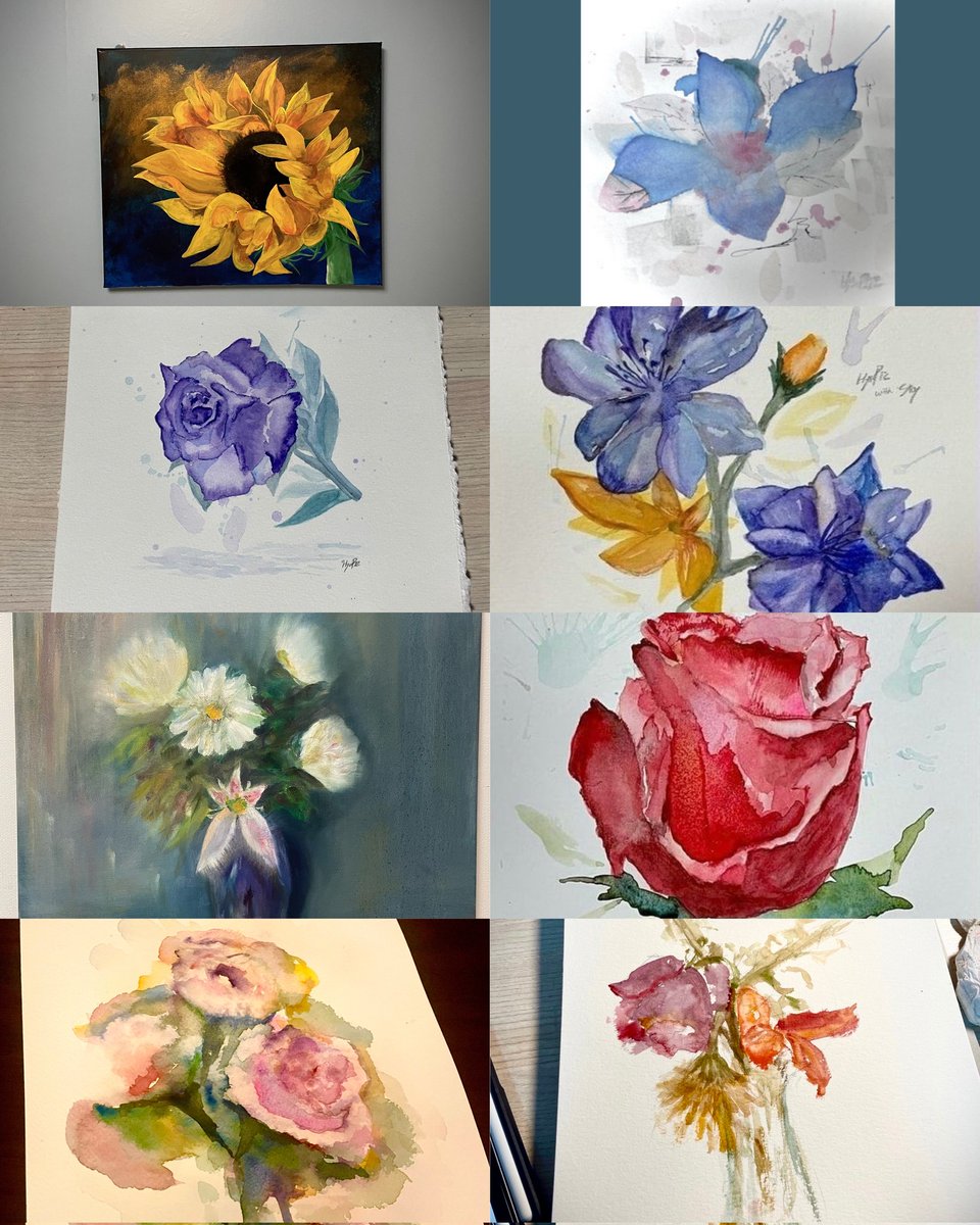 hwngleely's tweet photo. hyunjin's flowers art #hyunpic 🌹🌻 https://t.co/HR9wPHCEhr