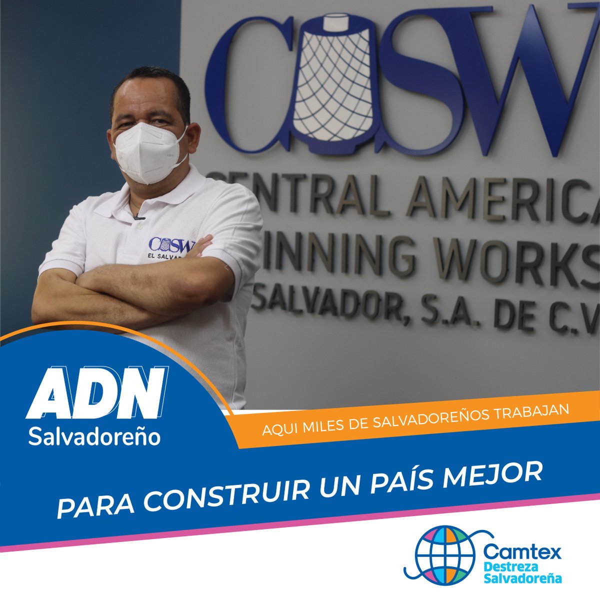 camtexsv's tweet photo. #ADNSalvadoreño en cada trabajo que realizamos ponemos en alto el nombre de nuestro país. https://t.co/NqbN8Kn5I3