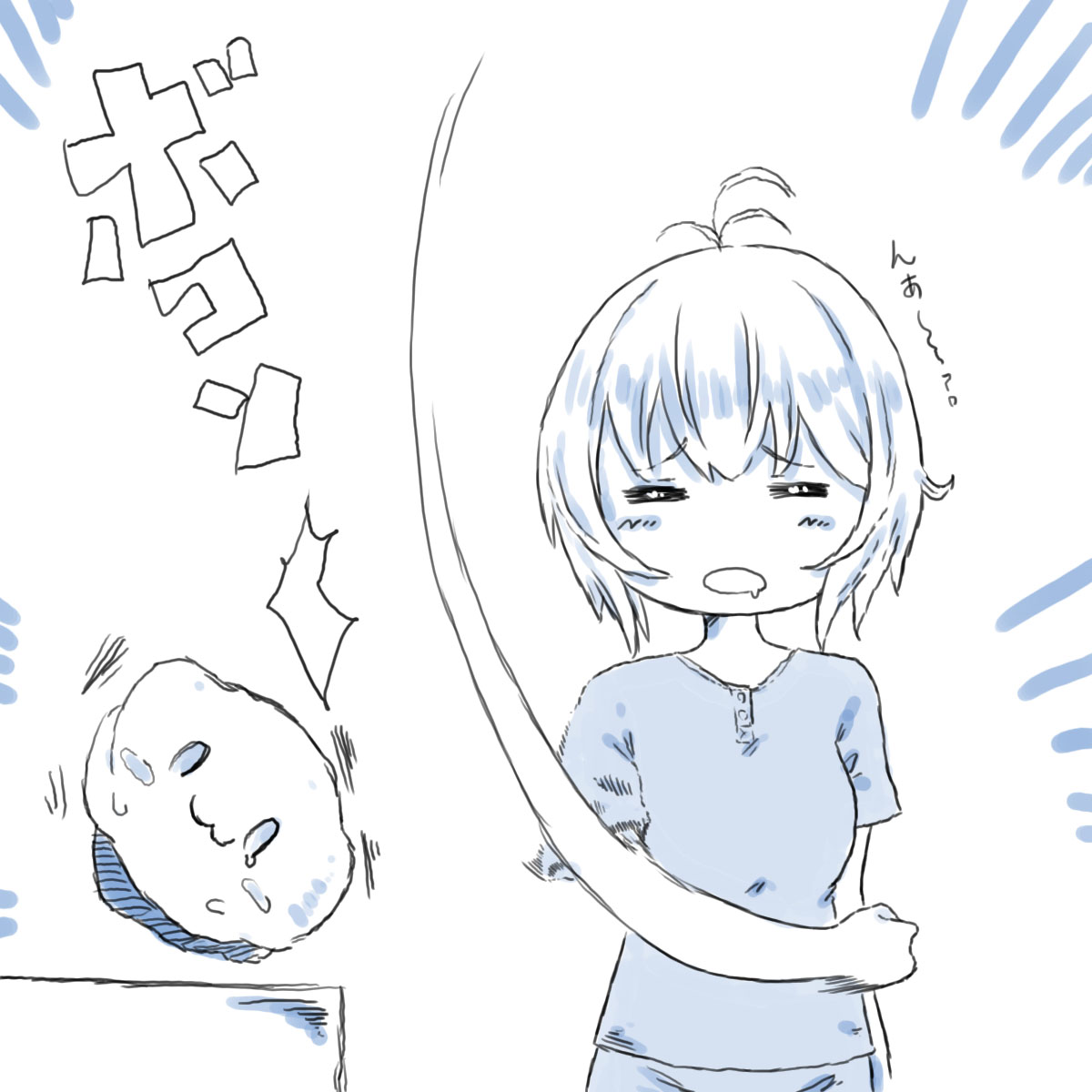 #SiroArt 
シロちゃんはすぐに拳が出ちゃう。 