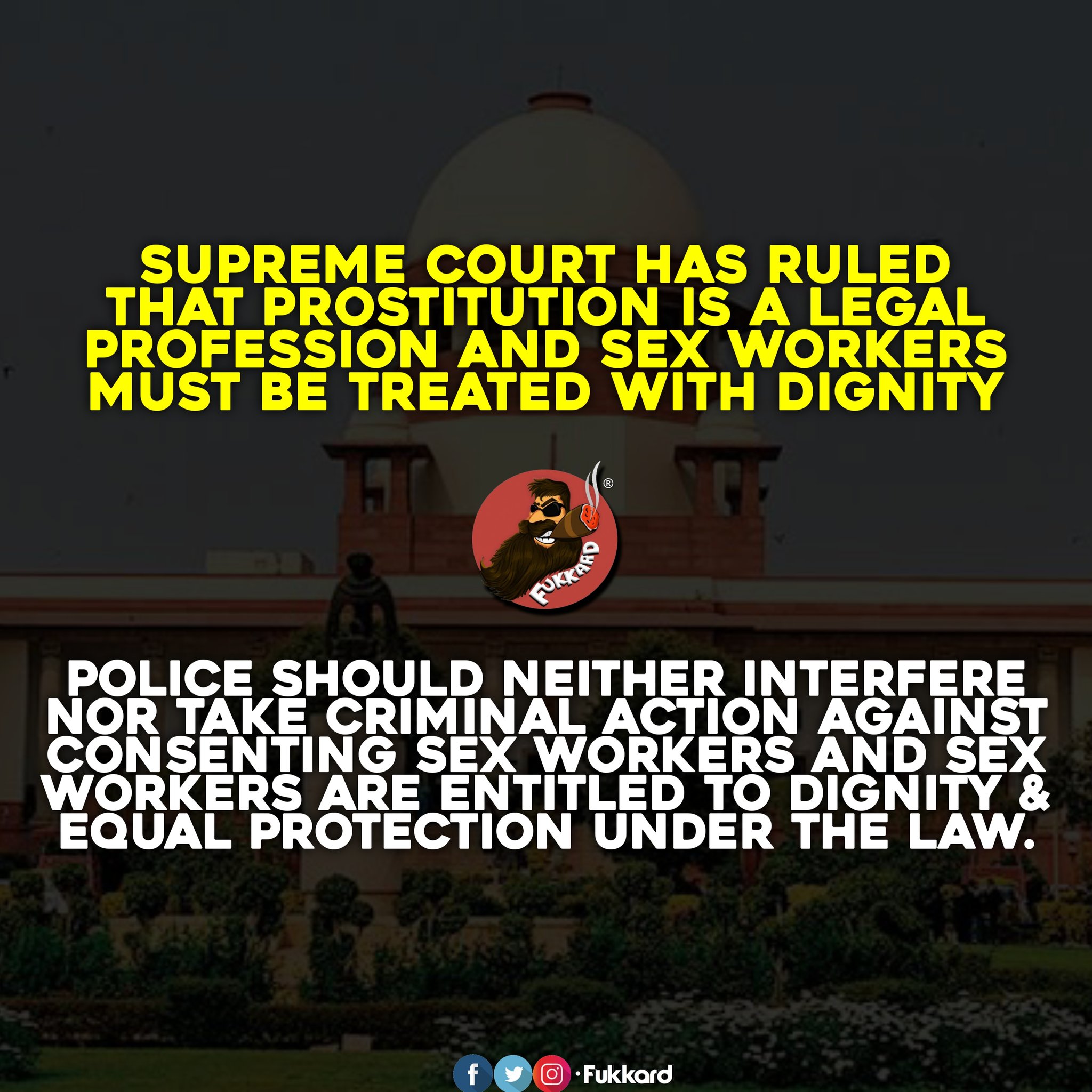 Fukkard on Twitter "Prostitution is legal in India Supreme Court