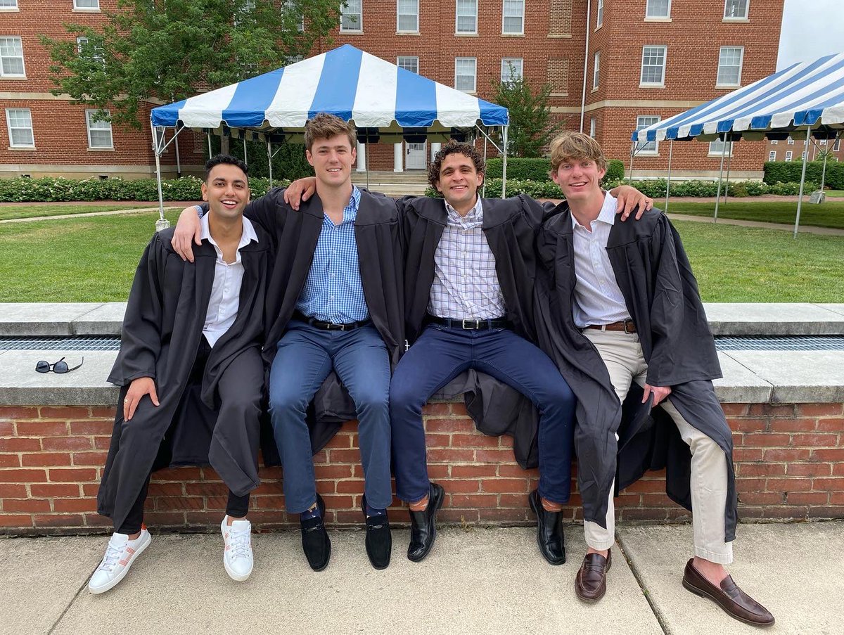2018 First-Year Orientation ➡️ 2022 Senior Graduation.

Tevin Panchal, Mark Natiello, Mark Lamendola, Gus Wise.