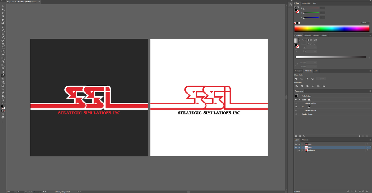 TakodanTweets's tweet photo. Perfect! #SSI #StrategicSimulations logo made in #Adobe #Illustrator. Thanks a bunch to @CommodoreStuff for identifying the font. https://t.co/Vc2hQb16UR
