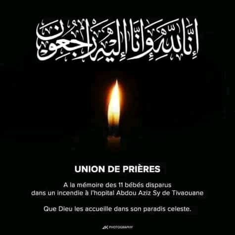 AT1Officiel's tweet photo. Je compatis à la douleur des parents qui ont perdu leurs bébés dans l’incendie survenue au service de néonatalogie de l'hôpital Mame Abdou Aziz Sy Dabakh de Tivaouane. 
Que le tout puissant leur   donne la force d’endurer cette dure épreuve.
#AT
#RASAT
#KHOMBOLE https://t.co/AQ3sNY446S