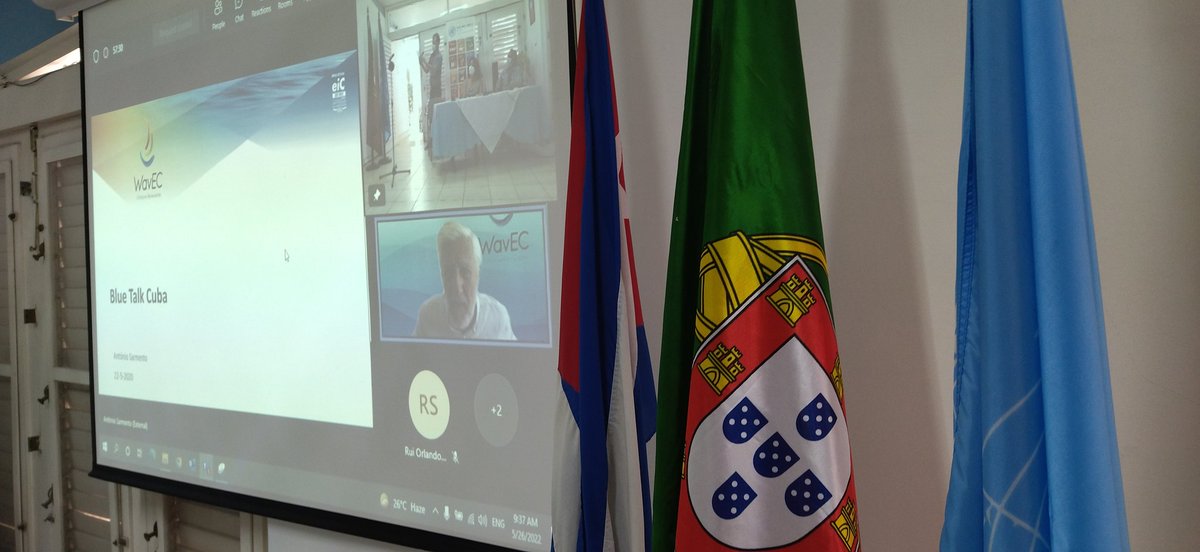 PNUDCuba's tweet photo. El primer panel estará dedicado a las Tecnologías para el aprovechamiento energético de los océanos, con las presentaciones del MCs. Alejandro Rodríguez del @InsmetC y el Dr. Antonio Sarmiento, Presidente de la empresa @WaveEc de #Portugal. En vivo en: https://t.co/XSvqZtgmjs. https://t.co/W4u7tDIYKM