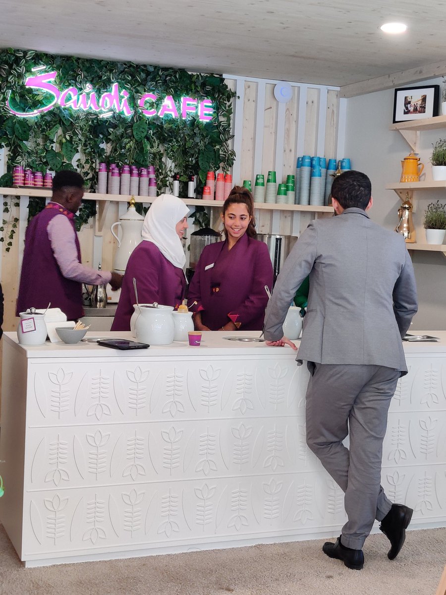 menakadoshi's tweet photo. Been wanting to visit the #SaudiCafe in #Davos all week.
Finally made it. Yum. https://t.co/NqdCkFCDQL