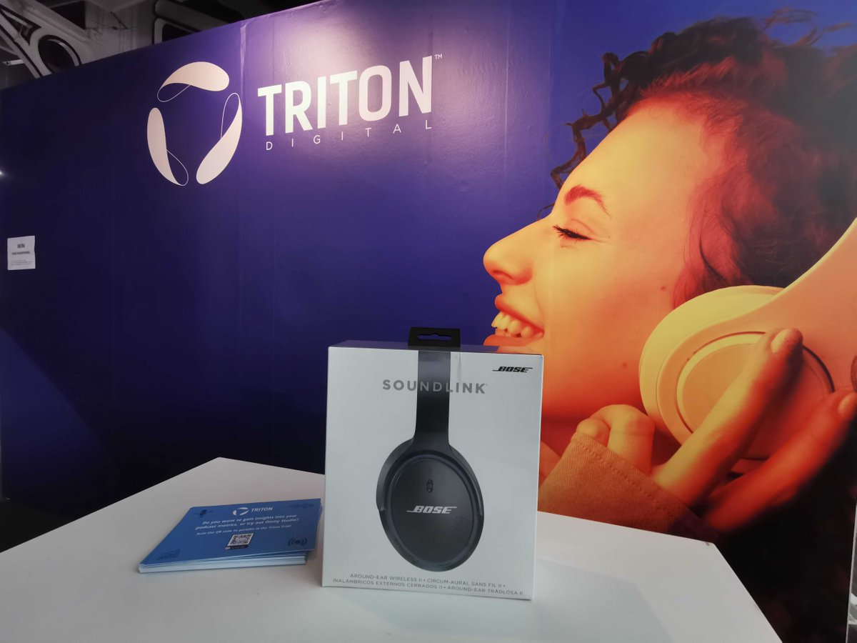 Triton Digital (@tritondigital) on Twitter photo Have you stopped by the Triton booth at <a href="/PodcastShowLDN/">The Podcast Show</a>!? Come say hi to the team and be entered to win a pair of Bose headphones. The winner will be announced today at 5pm GMT at Track 2! #PodShowLDN Have you stopped by the Triton booth at <a href="/PodcastShowLDN/">The Podcast Show</a>!? Come say hi to the team and be entered to win a pair of Bose headphones. The winner will be announced today at 5pm GMT at Track 2! #PodShowLDN
