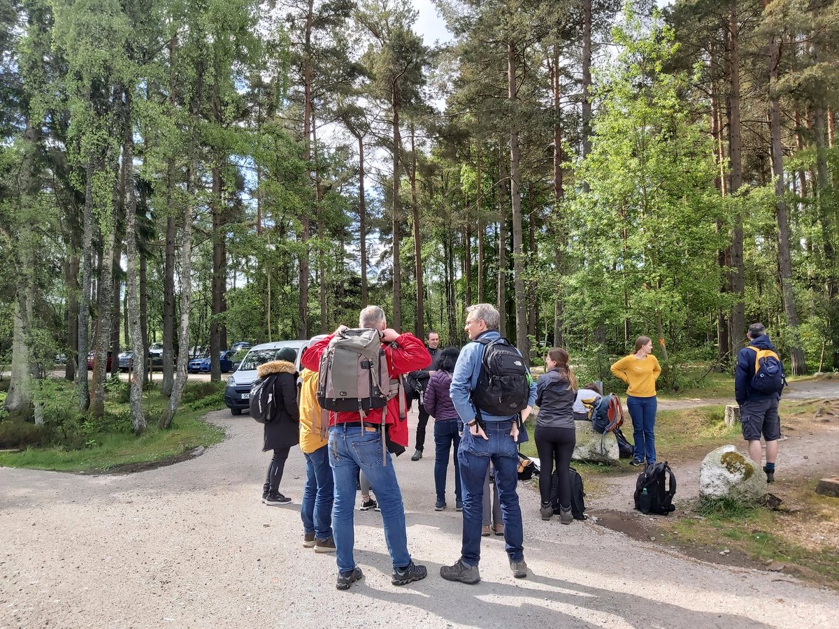 Fantastic @CYPTreescapes @UK_Treescapes morning learning about the ecological, environmental and social histories of one of our case study sites at Bennachie - including a (windy) talk with views of both the North Sea and Cairngorms