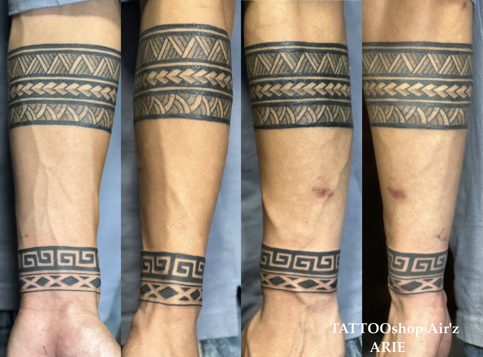 Tattooshop Air Z Arie 民族トライバル 手首一周です 完成です 有難うございました 千葉 千葉刺青 千葉tattoo 千葉タトゥー 千葉彫師 彫師 刺青 千葉スタジオ 女性彫師 当日彫り 彼岸花 ワンポイント Tattoo Tattooshopairz