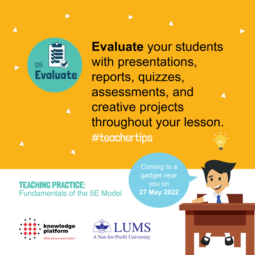 KPLearning's tweet photo. Learn different evaluation techniques with the 5E Instructional Model. Coming to a gadget near you TOMORROW!

#teachertips https://t.co/HY2MkmKSp1