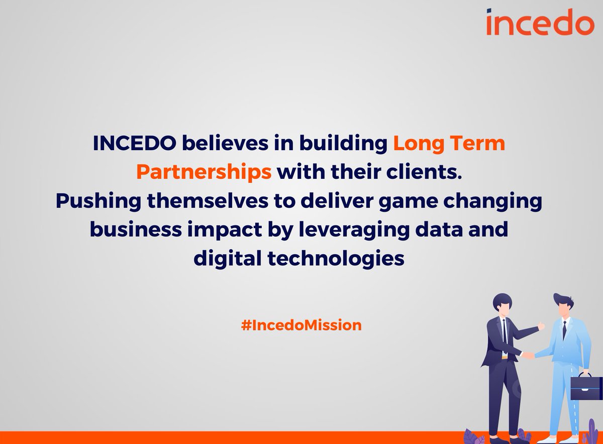 PoojaWadhawan26's tweet photo. Long term success comes from long term partnerships.
@Incedoinc
#Incedoinc #IncedoMission
@IncedoInc https://t.co/dOXafkmp0K