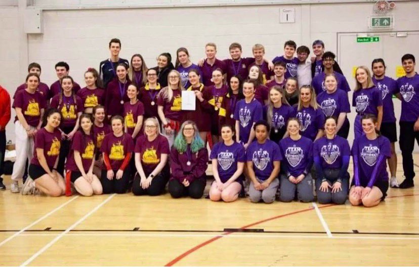 uopgymandtramp's tweet photo. At trampolining at Varsity 2022, we won 12 medals including 4 GOLDS 🥇 We are very proud of our competing members 💜  Some members have gone from being complete beginners to winning gold in just 7 months 😍 @UOPsport #uopsport #teamuop #uopgymandtramp https://t.co/MzE27WKNGh