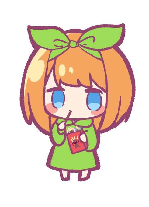 あわてるるさんがTwitterに投稿した中野四葉(五等分の花嫁)のイラスト。