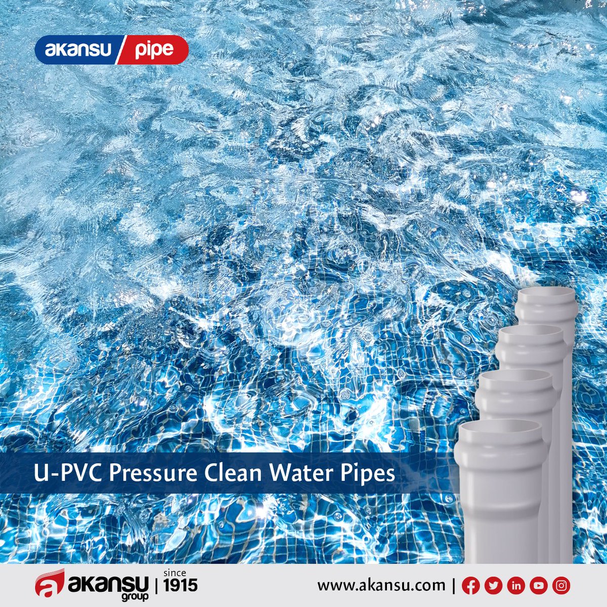 akansugroup's tweet image. U-PVC Basınçlı Temiz Su Boruları
*
U-PVC Pressure Clean Water Pipes 
#akansugroup #upvcborular #pvcboru #pipe #polietilen #akansupipe #upvcpipe #pvcpipe