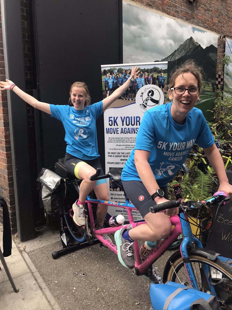 Loving the @cancer5kYourWay take over of Chris @Bristol2B at @ #lookmumnohands today #exerciseoncology #cancerandexercise #cancer #RideLondon #clerkenwelldesignweek