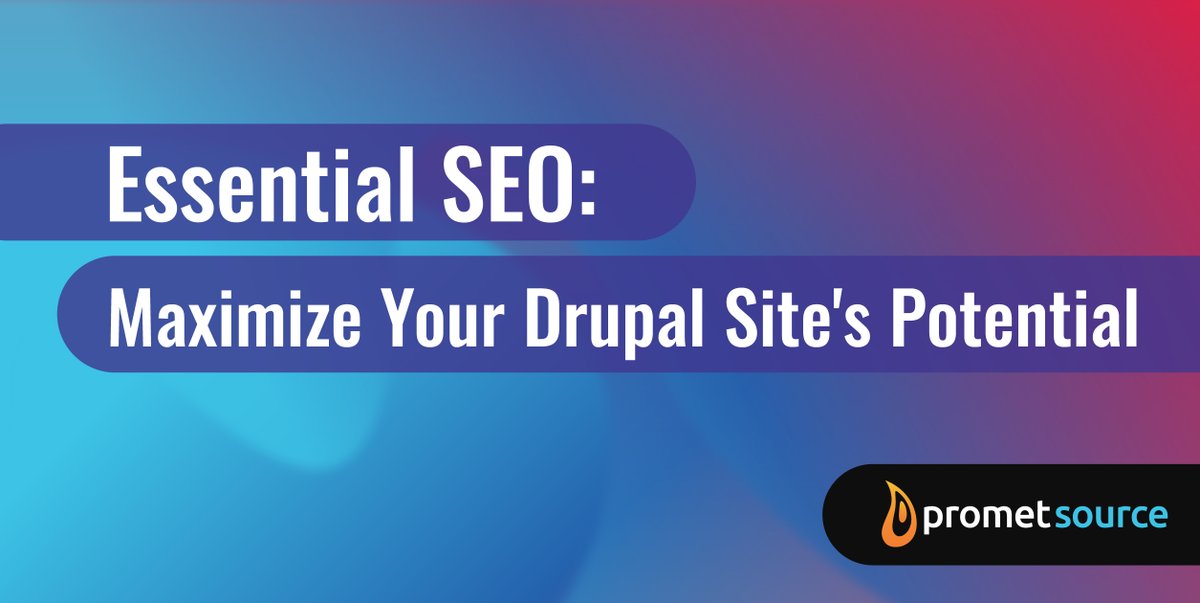 prometsource's tweet image. Are you up to speed on all of the ways that #drupal sites can optimize for search? Sign up for Promet&apos;s June 27 Essential SEO class prometsource.com/training/essen… to fine tune your site&apos;s effectiveness.  #opensource #seofordrupal