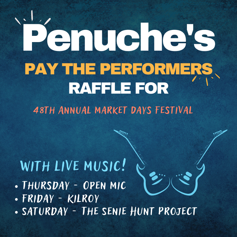 This weekend, check out performances by Kilroy and <a href="/SenieHuntMusic/">Senie Hunt Music</a> and donate to a great cause! We're excited to support <a href="/IntownConcord/">Intown Concord</a> and Penuche's Ale House on a special raffle, where proceeds will directly Market Days musicians.
facebook.com/events/4132241…