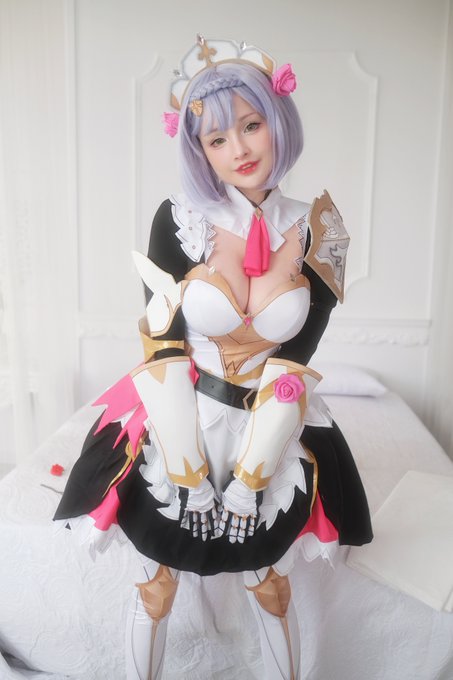 2 pic. Preparing the master’s bedroom - Noelle loves her maid job so much she likes to sprinkle in some
