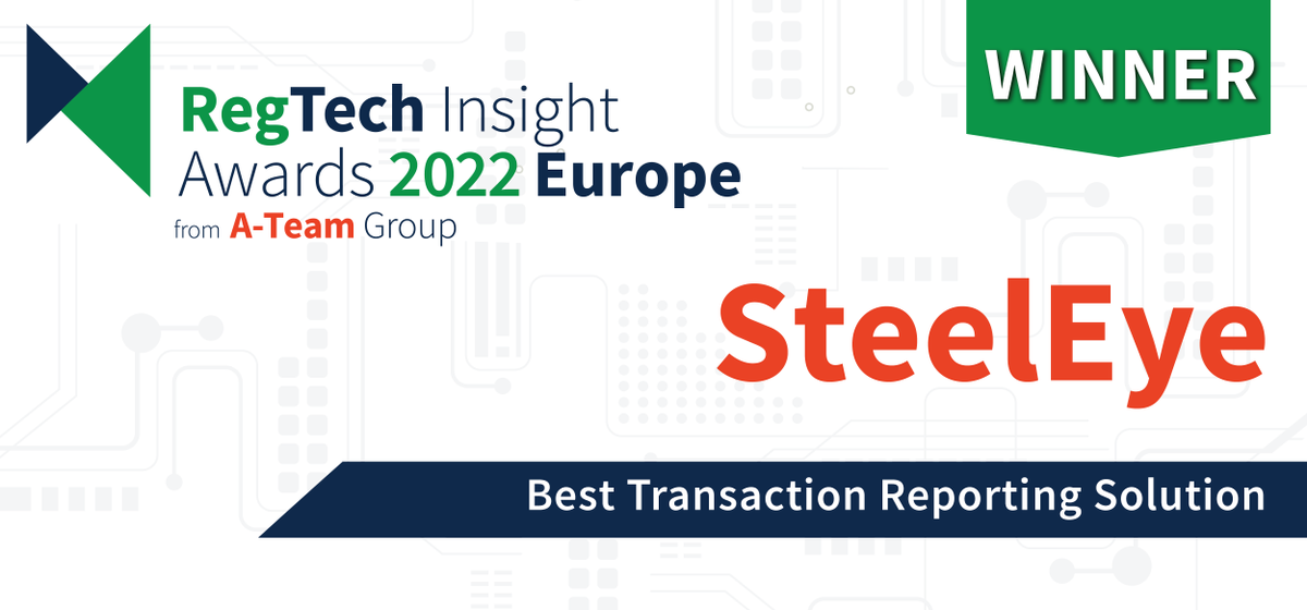 RegTechInsight's tweet photo. Congratulations to @SteelEyeLtd; winner of Best Transaction Reporting Solution in the 2022 RegTech Insight Awards Europe!

https://t.co/jE0UY1TAb3

#RTIawards #regtech #transactionreporting https://t.co/sq1YV1SSFl