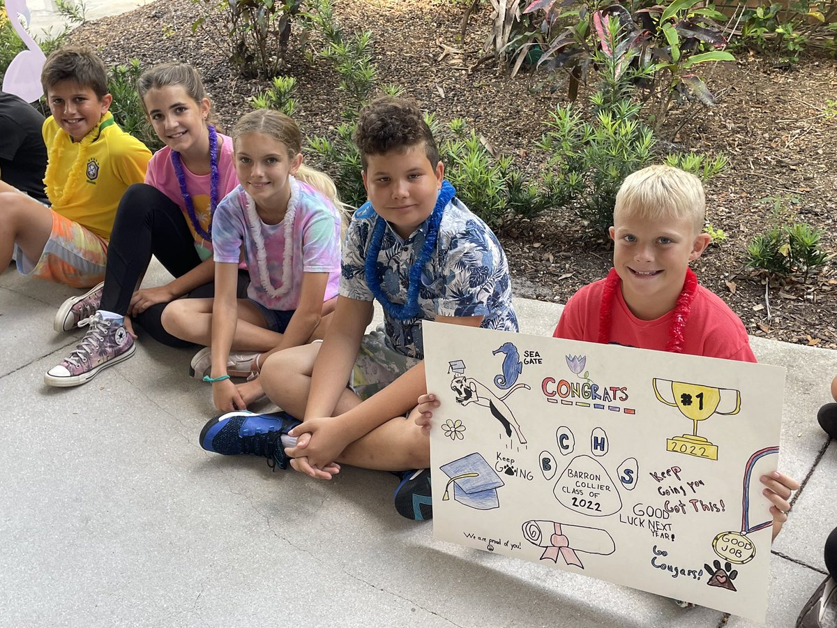 Ready for the Graduation walk honoring BCHS. <a href="/SeaGateES/">Sea Gate Elementary</a> #CCPSGrad22