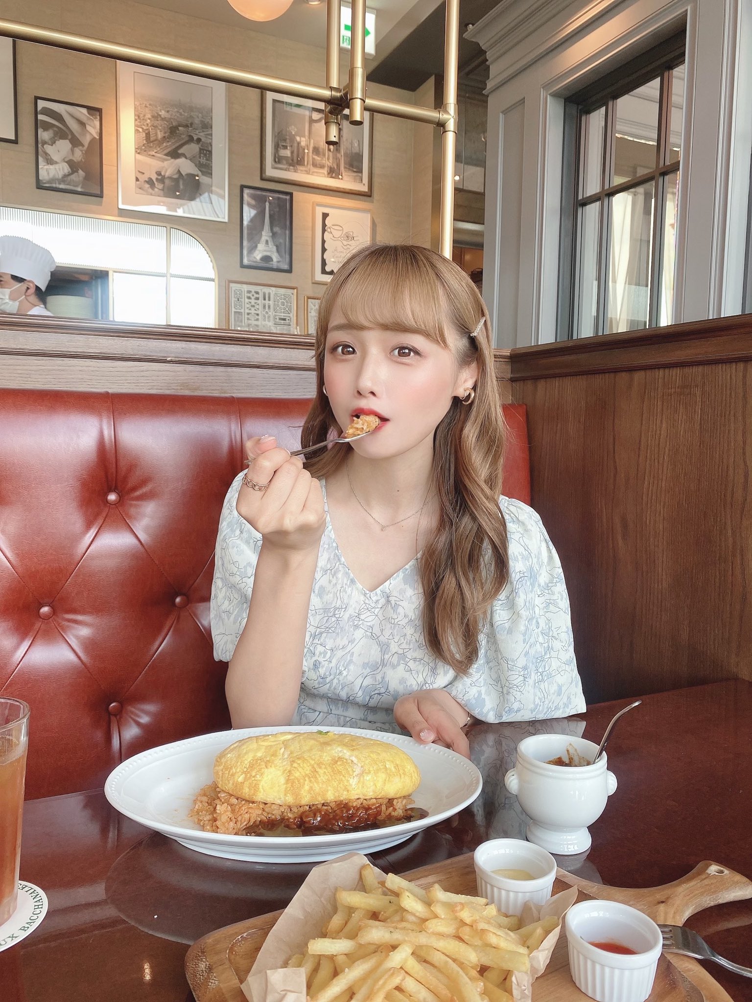 CHICWISH★バックレースアップVネック花柄ワンピース☆ GRL - 花柄Vネックバックレースアップフレアワンピース[mc069