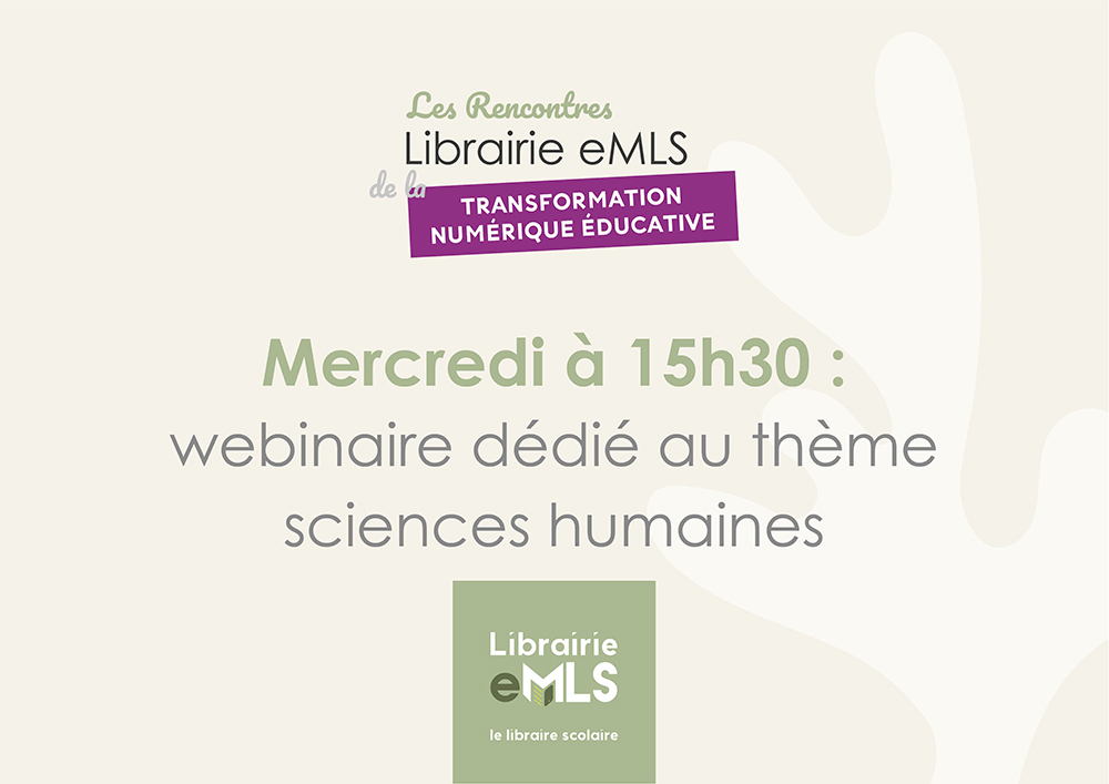 [Les Rencontres @LibrairieEMLS de la transformation #numérique éducative]
📖 Mercredi 1er juin à 15h30, #webinaire dédié aux sciences humaines, avec <a href="/Projet_Voltaire/">Projet Voltaire</a>, <a href="/atelierlanguefr/">Atelier de la langue française</a>, <a href="/Artips_fr/">Artips 🦋</a> et <a href="/aleph99_HG/">aleph99</a>.
👉 Inscriptions : cutt.ly/RH2V4Kc