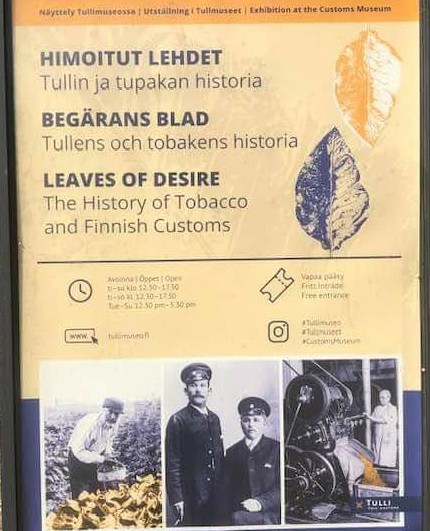 KatariinaJa's tweet photo. Kiinnostavaa faktaa ja esineistöä #Tullimuseo'n näyttelyssä Himoitut lehdet. Esittelee tupakan historiaa ja  yhteiskunnallista merkitystä 1600-luvulta alkaen. "Fun" fact: 1940-luvulla tupakkaa poltteli miehistä 76 %. #Suomenlinna https://t.co/lDhMZAkDJ9 https://t.co/dJAhxvrSNU