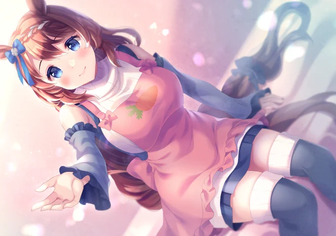°˖✧ 今年も焦らないでゆっくり一緒に歩んでいきましょうね。疲れたらいつでもここにきて思いっきり甘えて欲しいんです、いいこいいこ♪ ✧˖°
#スーパークリーク生誕祭 #スーパークリーク生誕祭2022 #ウマ娘 