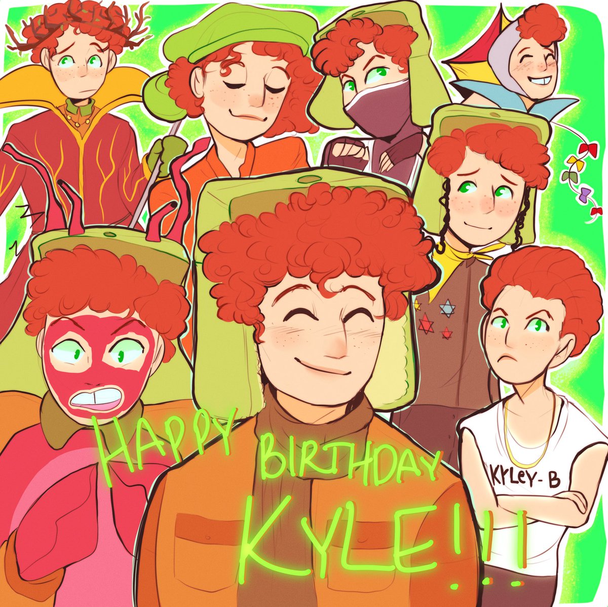 lesbiantweek's tweet photo. happy birthday kyle (and matt stone) !!!!! i could write a whole novel about why i love kyle but long story short hes The character ever and means everything to me ilysm kyle 💕💕 #spkyle #southpark #kylebroflovski https://t.co/lbUUqQ3Xuc