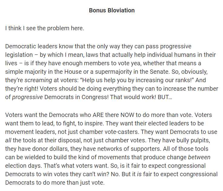 jtlarsen's tweet photo. I elaborated on this a bit in today's #ProgRep newsletter.
Congressional Dems see their job one way. Voters see it another way. https://t.co/4hDm4m8r45
