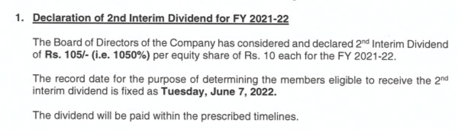 Focus_SME's tweet photo. #INEOSSTYRO INEOS Styrolution India Dividend. https://t.co/8dFy5zIV3i