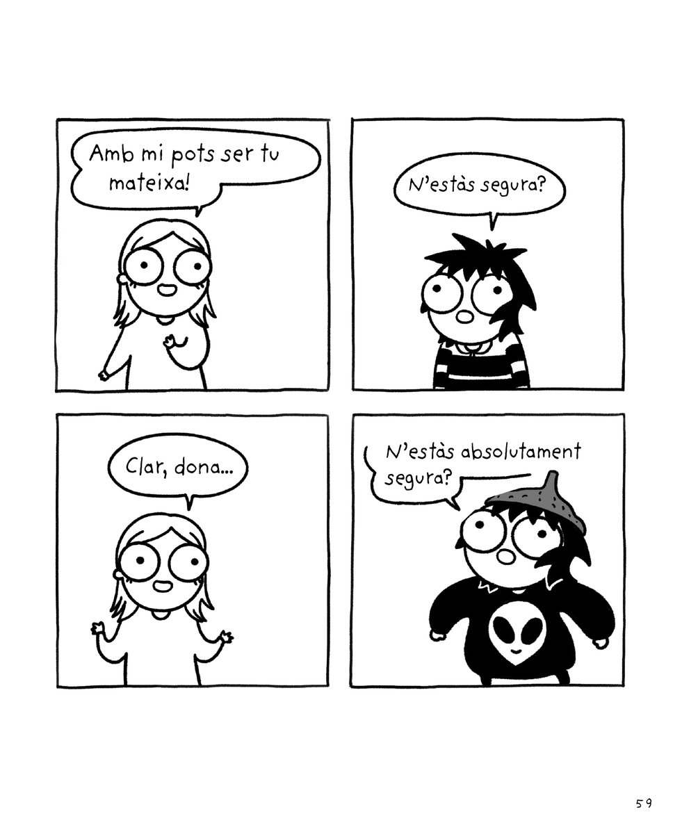 IReadBridge's tweet image. Què millor per celebrar el #DiadelOrgullFriki d'aquesta setmana que una vinyeta de la nostra estimada 
@SarahCAndersen i la seva #SarahsScribbles 🖤

I tu, com o amb qui t'atreveixes a celebrar-ho? 👽