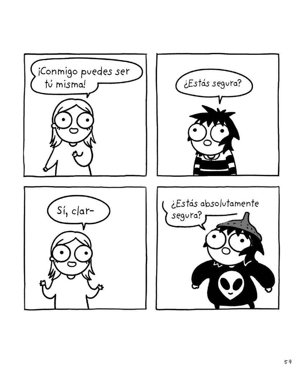 Què millor per celebrar el #DiadelOrgullFriki d'aquesta setmana que una vinyeta de la nostra estimada 
<a href="/SarahCAndersen/">Sarah Andersen</a> i la seva #SarahsScribbles 🖤

I tu, com o amb qui t'atreveixes a celebrar-ho? 👽