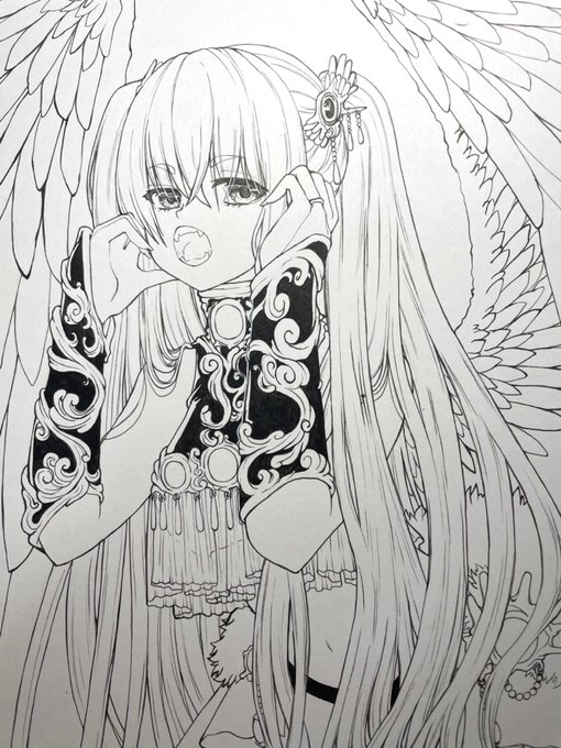 モノクロイラストのtwitter漫画作品