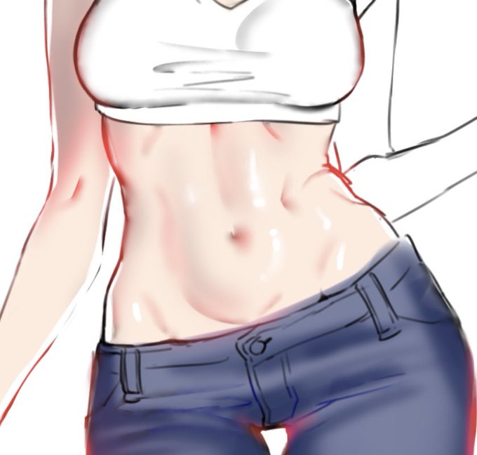 適当に描いてる時に限って割と良い腹 