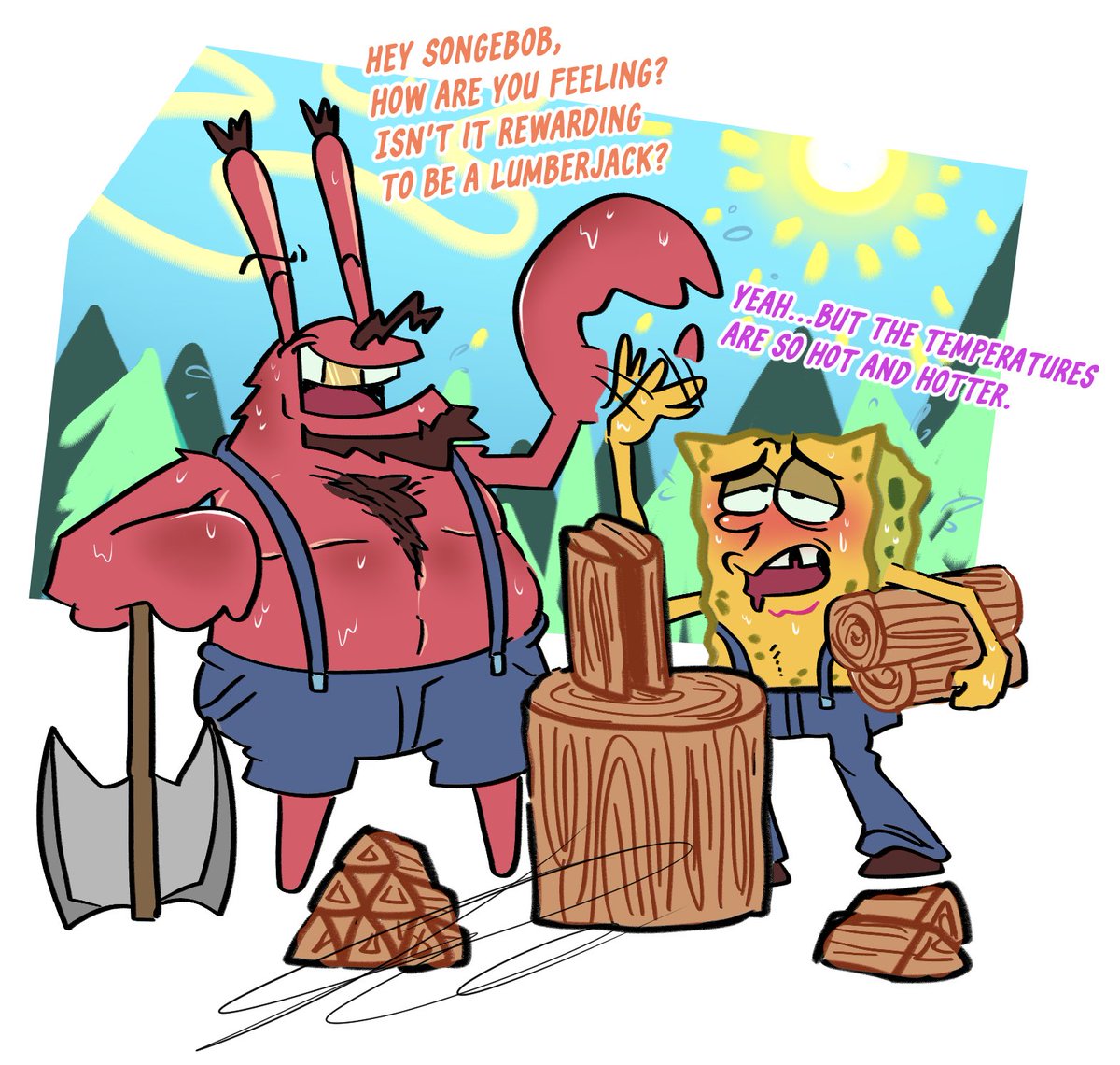 「Today's mr krabs are in a good mood, so 」|🩷ℂ𝕣𝕚𝕞𝕞𝕪/hitausのイラスト