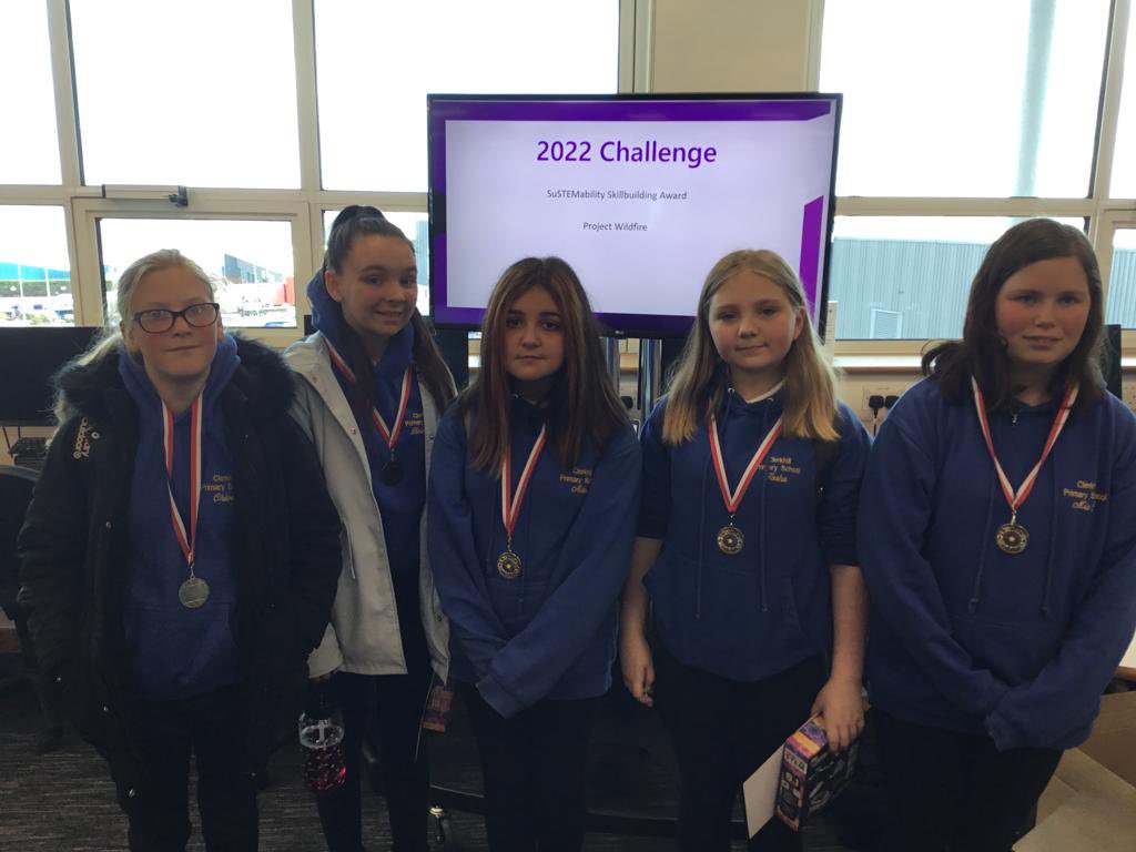 Clerkhillschool's tweet photo. P7 Team- SuSTEMability Challenge
P7s went to NESCOL at Altens to take part in the SuSTEMability Challenge. We won the award for Skill Building and the overall winner of the competition. Well done Mrs Pressley, Mr Ajet and our seniors! #STEMeducation #suSTEMability https://t.co/HjD4WaLa3h