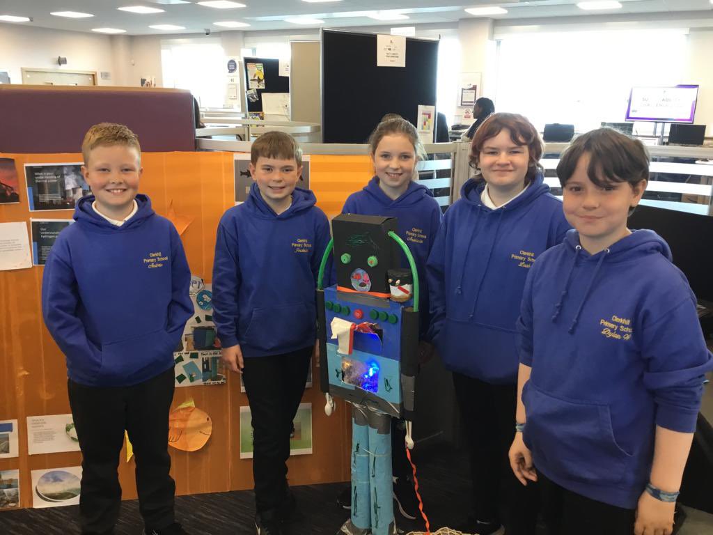 Clerkhillschool's tweet photo. P7 Team- SuSTEMability Challenge
P7s went to NESCOL at Altens to take part in the SuSTEMability Challenge. We won the award for Skill Building and the overall winner of the competition. Well done Mrs Pressley, Mr Ajet and our seniors! #STEMeducation #suSTEMability https://t.co/HjD4WaLa3h