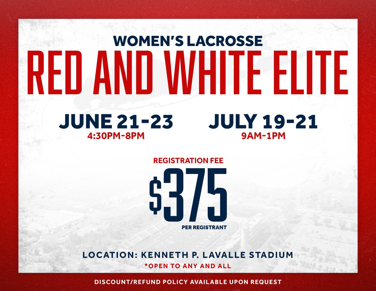 Fresh off another Elite 8 #NCAALAX qualification, <a href="/StonyBrookWLAX/">Stony Brook Women's Lacrosse</a> <a href="/JoeSpallina/">Joe Spallina</a> <a href="/gregmiceli17/">Greg Miceli</a> <a href="/sydpirreca/">Syd Pirreca</a> and the staff are hosting 2 great summer camps at LaValle Stadium. Registration link below.

Link: bit.ly/3IFvd4M