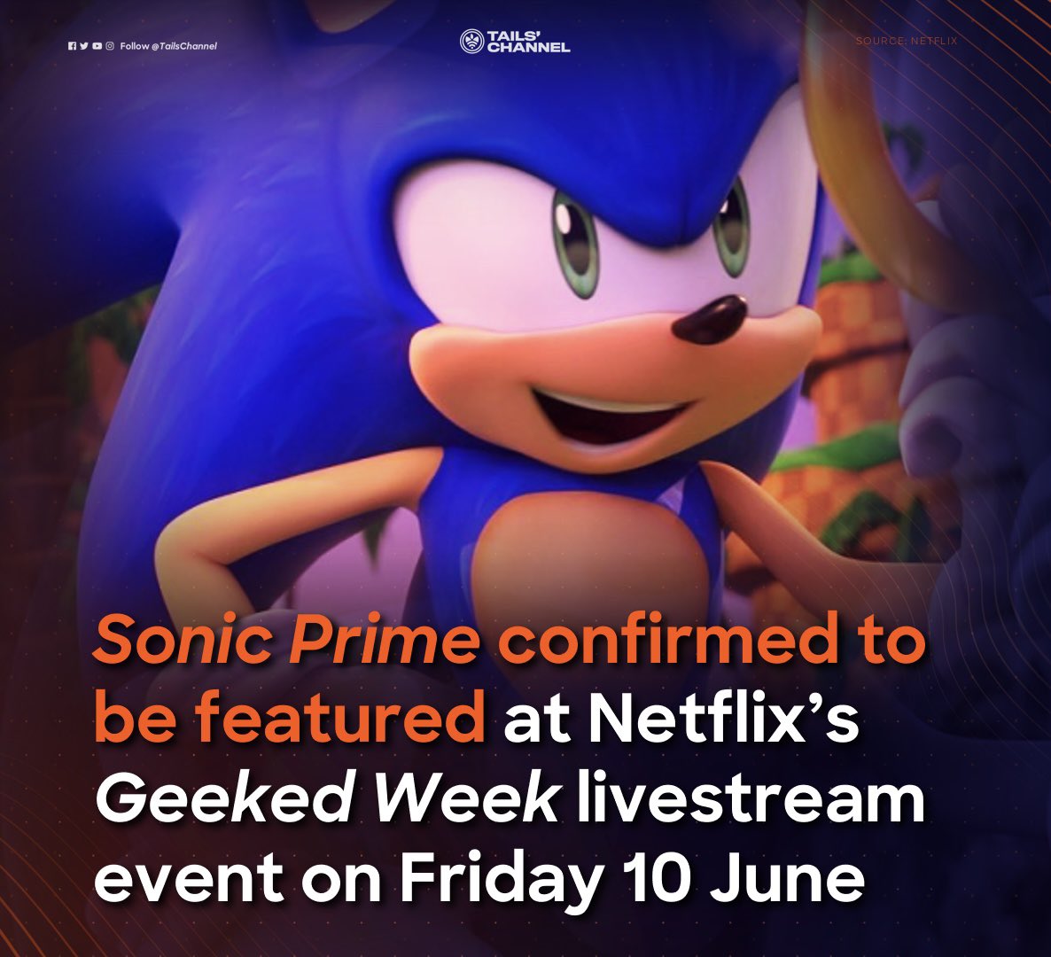 Tails' Channel, celebrating 15 years on X: New: Extended gameplay footage of #SonicFrontiers from @IGN will premiere 1 June 2022 at 12:00 pm ET. metadata says that the preview will be